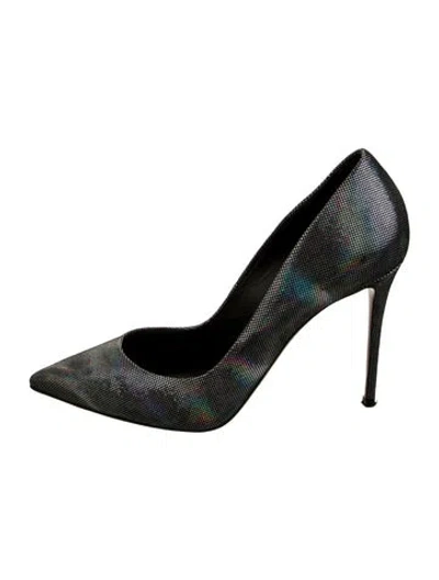Pre-owned Casadei Printed Pumps In Green