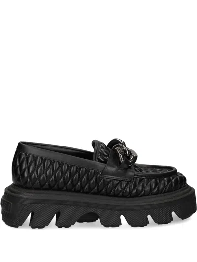 Casadei Quilted Loafers In Black