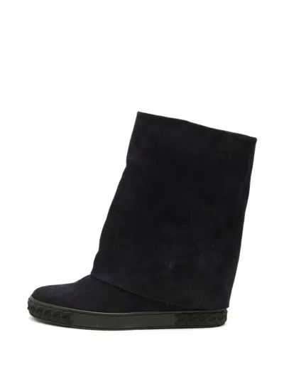 Pre-owned Casadei Renna Gotham Wedge Sneakers In Blue