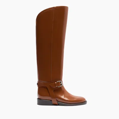 Casadei Riderama To The Knee - Woman High Boots Cuoio 39.5 In Brown