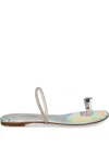 Casadei Ring-detail Slides In 银色