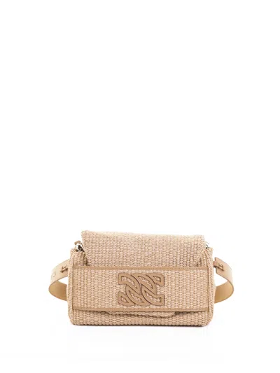 Casadei Riviera Woven Fabric Shoulder Bag