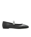Casadei Crystal-embellished Ballet Flats In Black