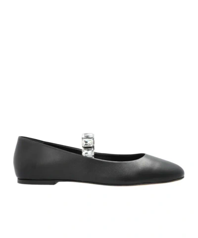 CASADEI CASADEI CRYSTAL-EMBELLISHED BALLET FLAT SHOES
