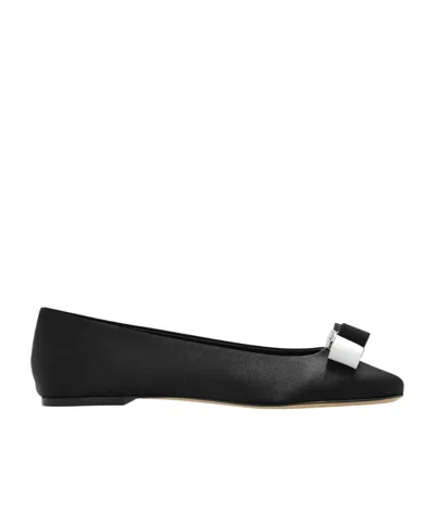 Casadei Round Head Ballet Shoes In Black