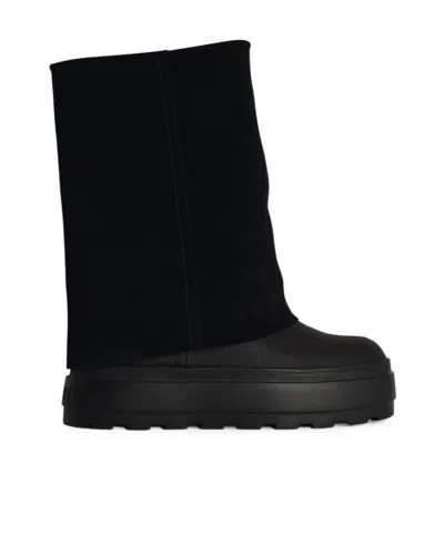 Casadei Round-head Short Boots In Black