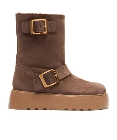 CASADEI ROUND-HEAD SHORT BOOTS