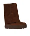 Casadei New Double Face Suede Boots In Brown