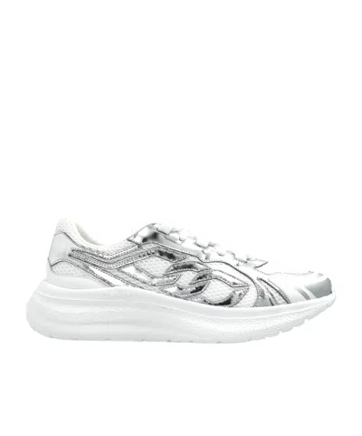 CASADEI CASADEI WAVE PATTERN PLATFORM SNEAKERS
