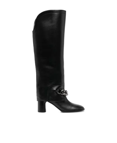 Casadei Round-headed Boots In Black