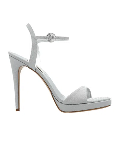 Casadei Round-headed High-heeled Sandals In Gray