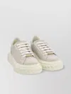 Casadei Round Toe Rubber Sole Textured Fabric Sneakers