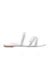 Casadei Silver Glitter Slipper In Blue