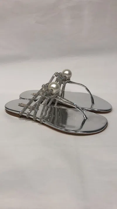 Casadei Round-toed Slippers In Gray