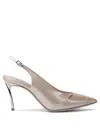 Casadei 80mm Samurai Blade Slingback Pumps In Multi