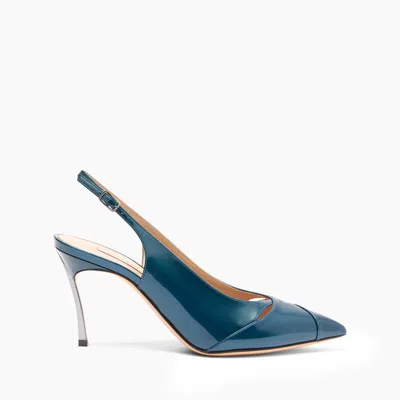 Casadei Samurai Blade Slingbacks - Woman Pumps And Slingback Blue Troll 39.5