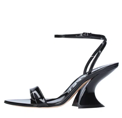 Casadei Sandals Black In Nero Neri E Grigi