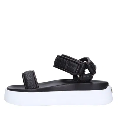 Casadei Sandals Black In Nero Neri E Grigi