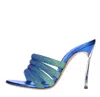 Casadei Sandals In Blu Blu E Verdi