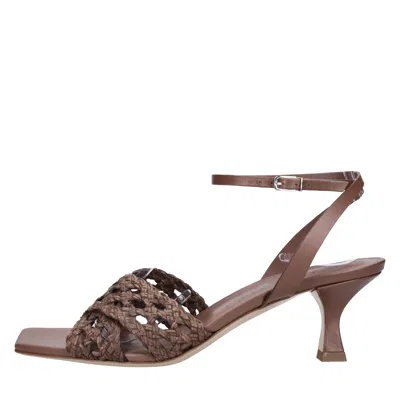 Casadei Sandals Brown In Marrone Marroni
