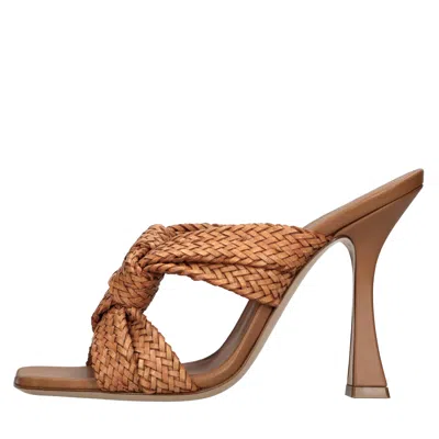 Casadei Sandals Brown In Marrone Scuri