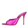 Casadei Blade Flash100mm Patent-leather Mules In Fucsia Vivaci