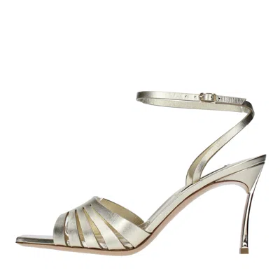 Casadei Sandals Golden In Oro Marroni