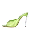 Casadei Spirulina Julia Ilary Flash Mule In Verde Blu E Verdi