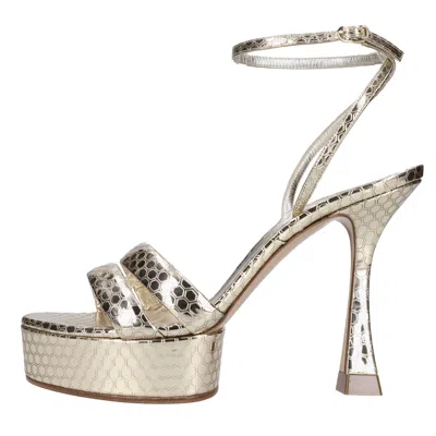 Casadei Sandals Grey In Grigio Neri E Grigi