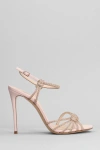 CASADEI SANDALS IN ROSE-PINK LEATHER