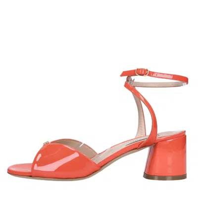 Casadei Sandals Orange In Arancio Vivaci