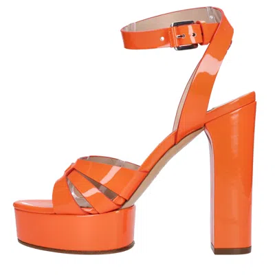 Casadei Sandals Orange In Arancio Vivaci
