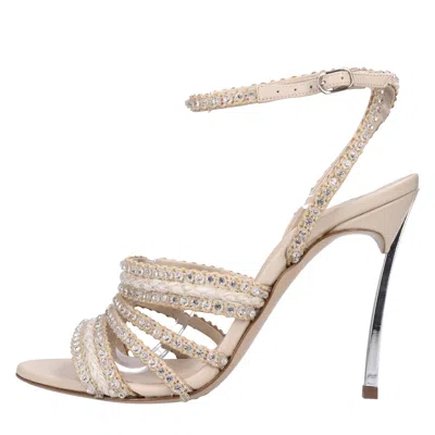 Casadei Sandals Pink In Rosa Chiari E Naturali