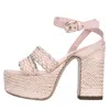 Casadei Sandals Pink In Rosa Chiari E Naturali