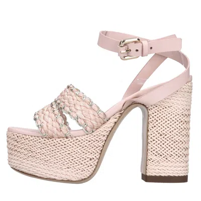 Casadei Sandals Pink In Rosa Chiari E Naturali