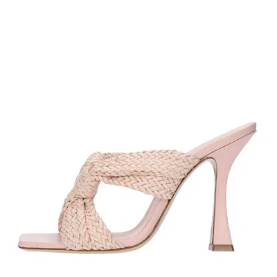 Casadei Sandals Pink In Rosa Chiari E Naturali