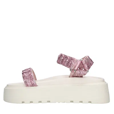Casadei Sandals Pink In White