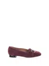 Casadei Fringe-detail Suede Pumps In Purple
