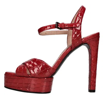 Casadei Sandals Red In Rosso Vivaci