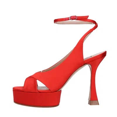 Casadei Sandals Red In Rosso Vivaci