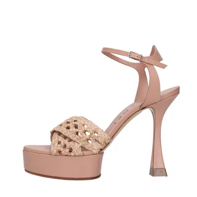 Casadei Sandals In Rosa Chiari E Naturali