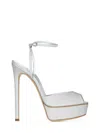 Casadei 150mm Metallic Leather Pumps In Silver