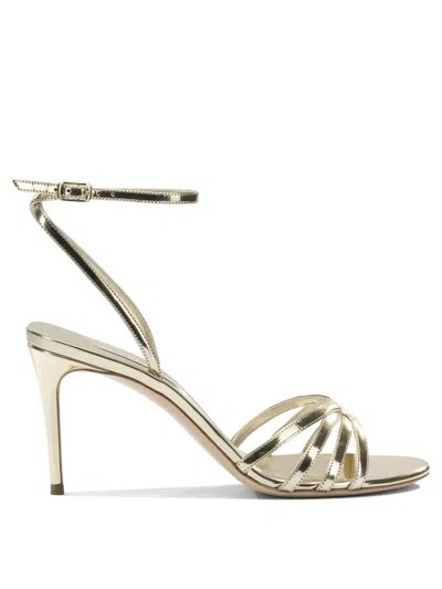 Casadei Metallic Open Toe Strappy Sandals Design In Multi