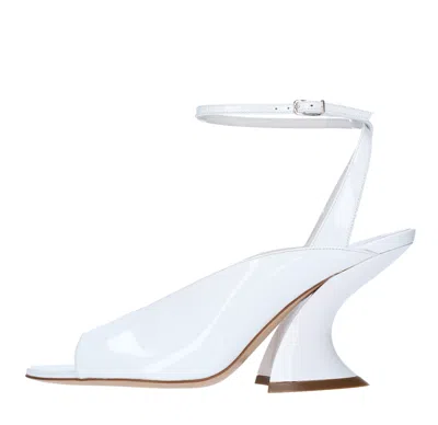 Casadei Sandals White In Bianco Chiari E Naturali