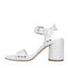 Casadei Sandals White In Bianco Chiari E Naturali
