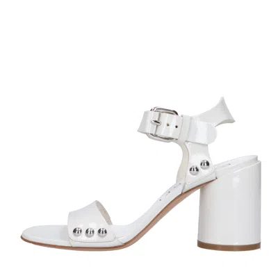 Casadei Sandals White In Bianco Chiari E Naturali