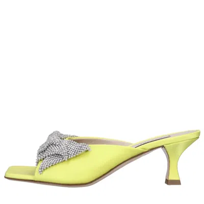 Casadei Sandals Yellow In Giallo Vivaci