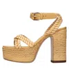 Casadei Sandals Yellow In Brown
