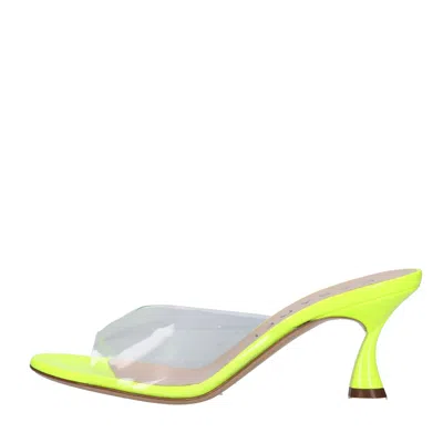 Casadei Sandals Yellow In Giallo Vivaci