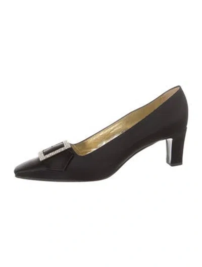 Pre-owned Casadei Satin Pumps In Black
